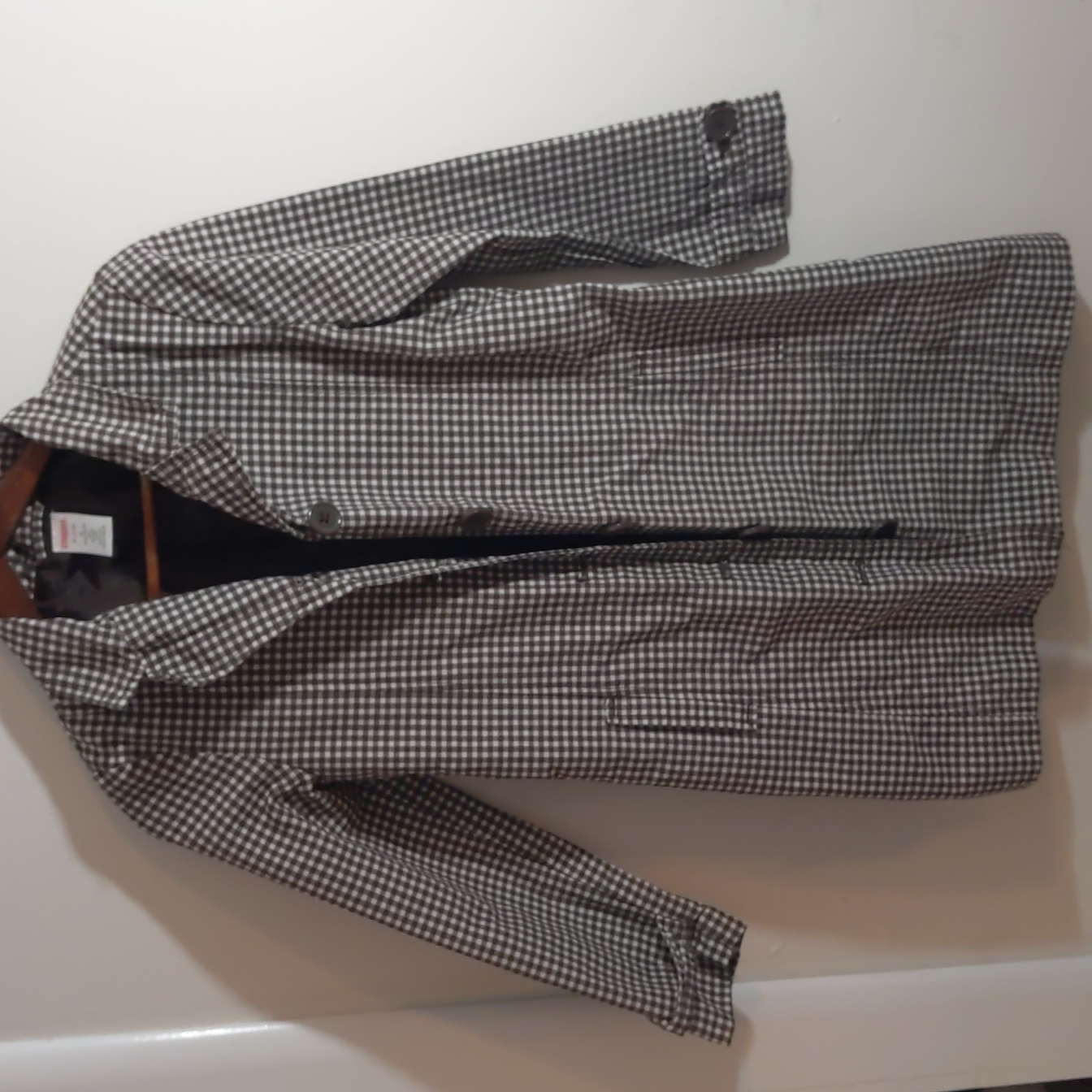 Checkered Pattern Long Coat